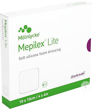 Mepilex Lite Hydrozellulärer Verband 10x10cm Silikon 5 Stück