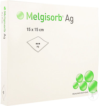 Mepilex Melgisorb Ag Steriles Antimicrobial Dressing 15x15cm 10 Stück (256150)