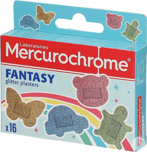 Mercurochrome Glitter-Pflaster Fantasy 16 Stück
