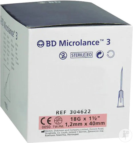 BD Microlance 3 Nadel 18G 1 1/2 Rose 10 Stück