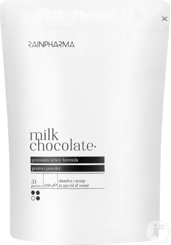 RainPharma Milk Chocolate Molkenproteinpulver Mit Stevia Optimierter Geschmack 990g