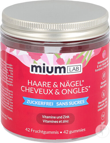 MiumLab Haare Und Nägel Zuckerfrei 42 Fruchtgummis