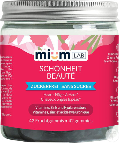 MiumLab Schönheit Zuckerfrei 42 Fruchtgummis