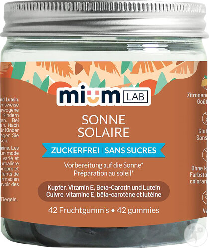 MiumLab Sonne Zuckerfrei 42 Fruchtgummis