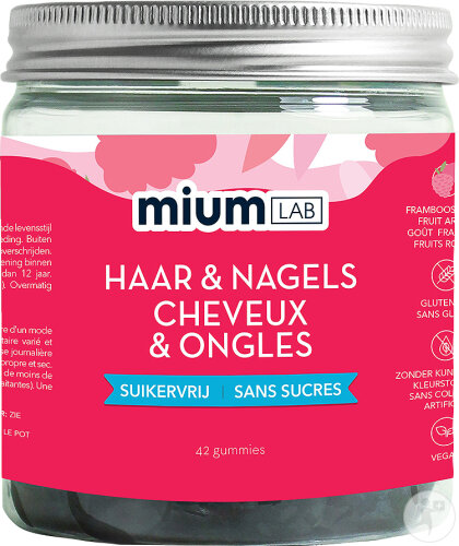 MiumLab Haare Und Nägel Gummis Zuckerfrei 42 Stück