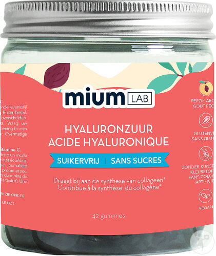 MiumLab Hyaluronsäure Gummis Zuckerfrei 42 Stück