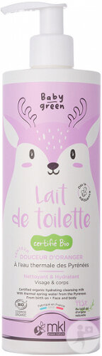 MKL Green Nature Baby Green Reinigungsmilch Bio Pumpflasche 400ml