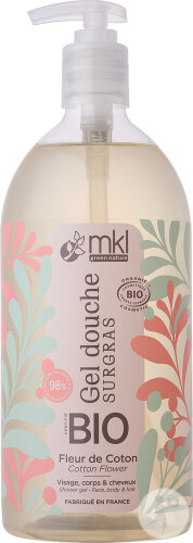 MKL Green Nature Extra-Reichhaltiges Bio-Duschgel Baumwollblüte Gesicht/Körper/Haare 1l