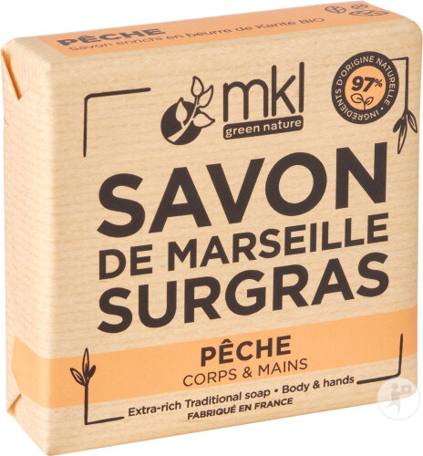MKL Green Nature Feste Marseille Seife Rückfettend Pfirsich Bio 100g