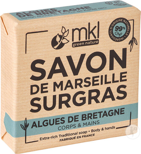 MKL Green Nature Feste Marseiller Seife Rückfettend Algen Aus Der Bretagne Bio 100g