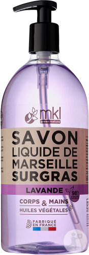 MKL Green Nature Flüssige Marseille Seife Lavendel Pumpflasche 1l