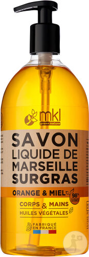 MKL Green Nature Flüssige Marseiller Seife Orange/Honig Körper/Hände 1l