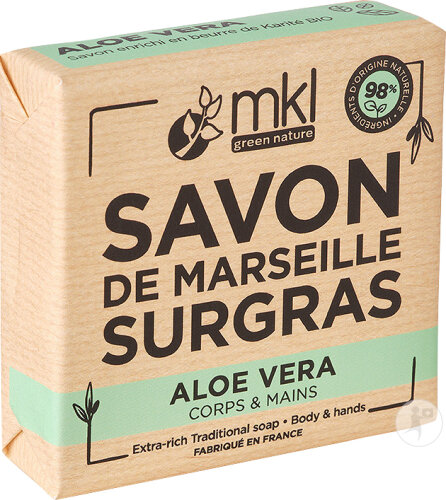 MKL Green Nature Marseille Feste Fetthaltige Seife Aloe Vera Bio 100g