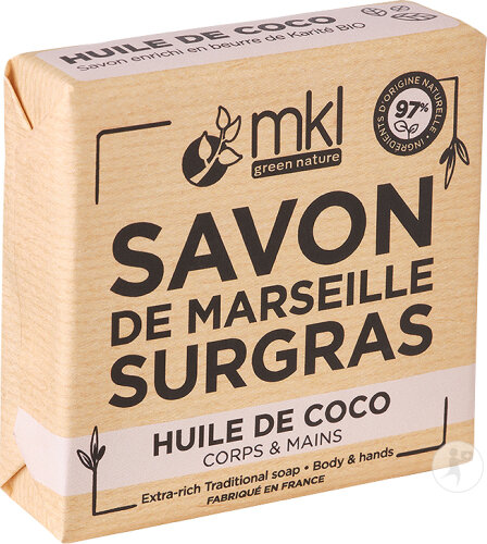 MKL Green Nature Marseille Feste Fetthaltige Seife Kokosnussöl Bio 100g