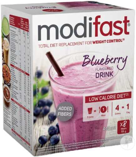 Modifast Intensive LCD Milkshake Heidelbeere Mahlzeit 8x55g