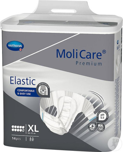 Molicare Premium Elastic Slip 10 Tropfen Größe XL Sehr Schwere Inkontinenz 14 Stück