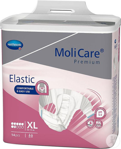 Molicare Premium Elastic Slip 7 Tropfen Größe XL Schwere Inkontinenz 14 Teile