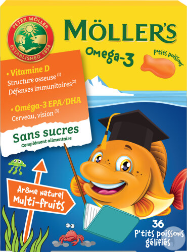 Moller's Omega 3 Kleine Fische Multifrucht 36 Gummis