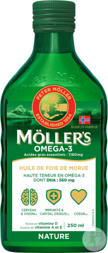 Moller's Omega 3 Lebertranöl Flüssig Ohne Aroma 250ml