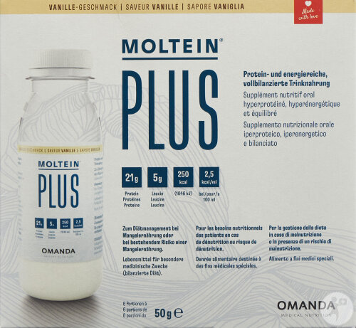 Moltein Plus 2.5 Vanille Flaschen 6x50g