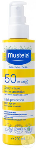 Mustela Baby-Kind-Familie Sonnenspray Hoher Schutz LSF50 Spray 200ml