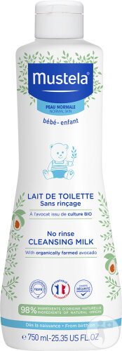 Mustela Reinigungsmilch Ohne Abspülen Mit Avocado Bio Flasche 750ml