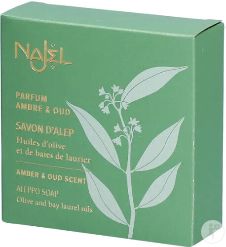 Najel Aleppo-Seife Olivenöl Und Lorbeerbeeren Parfüm Amber Und Oud Gesicht Körper Haar Bio 150g