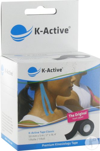 Naqi K-Active Tape Classic Schwarz 5m x 5cm 1 Rolle