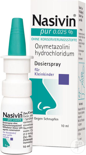 Nasivine Pur Spray Dosierspray 0,025% Flasche 10ml