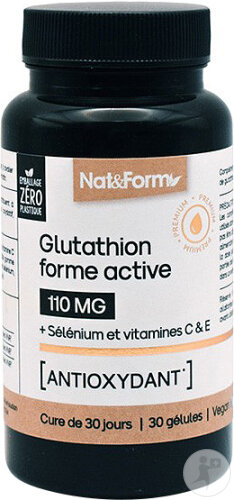 Nat&Form Glutathion Aktive Form 110mg Antioxidans 30 Kapseln