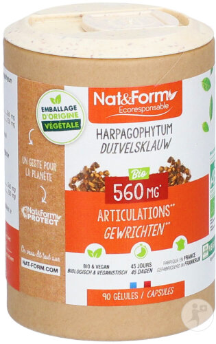 Nat&Form Harpagophytum Bio 90 Kapseln