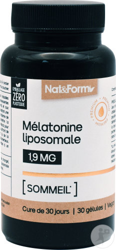 Nat&Form Liposomales Melatonin 1,9mg Nahrungsergänzungsmittel Schlafen 30 Kapseln