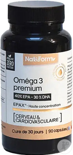 Nat&Form Omega 3 Premium EPAX Gehirn Und Herz-Kreislauf 30 Kapseln