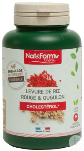 Nat&Form Roter Hefe-Reis & Gugulon 200 Kapseln