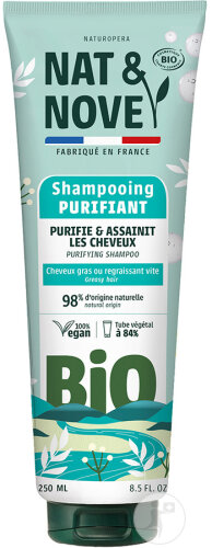 Nat&Nove Bio Reinigendes Shampoo Für Fettiges Haar Brennnessel Tube 250ml