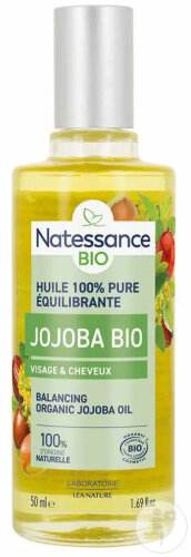 Natessance Bio-Jojobaöl 100% Naturrein Verschönert Und Schützt Flakon 50ml