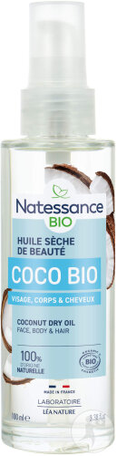 Natessance Bio-Kokos-Trockenöl Schützt Und Erhaben Flakon 100ml