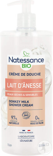 Natessance Duschcreme Eselsmilch Flakon 1l