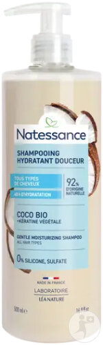 Natessance Feuchtigkeitsspendendes Shampoo Sanfte Kokosnuss 500ml