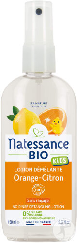 Natessance Kids Bio Orangen-Zitrone Lass In Detangler Flakon 150ml