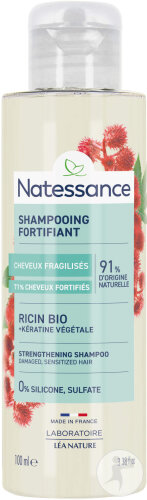 Natessance Kräftigendes Reparatur-Shampoo Mit Rizinusöl Und Pflanzlichem Keratin Flakon 100ml