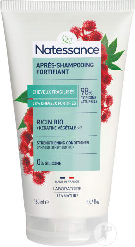 Natessance Naturel Kräftigende Pflegespülung Rizinus Und Pflanzliches Keratin Tube 150ml