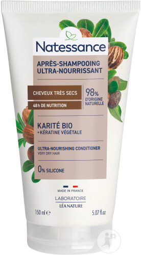 Natessance Ultra-Reicher Conditioner Shea Und Pflanzliches Keratin Sehr Trockenes Haar Tube 150ml