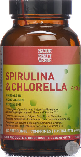 Naturkraftwerke Spirulina Und Chlorella Tabletten 250 Stück