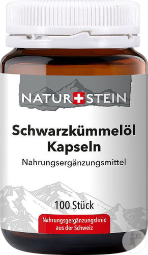 Naturstein Schwarzkümmelöl Kapseln Nahrungsergänzungsmittel 100 Stück