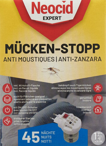 Neocid Expert Mückenstopp Kombi-Verdunster 1 Stück + 30ml