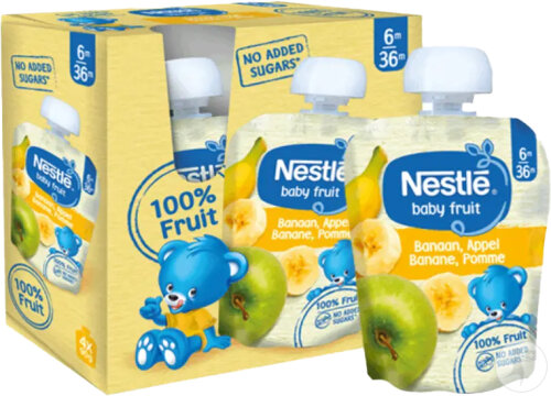 Nestlé Baby Fruit Apfel Banane 4x90g