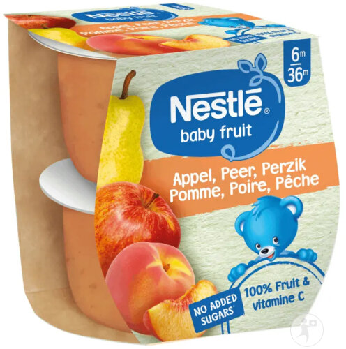Nestlé Baby Fruit Apfel Birne Pfirsich 2x130g