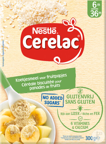 Nestle Cerelac Keksmüsli Für Obstpanaden Glutenfrei 6+ Monate 300g