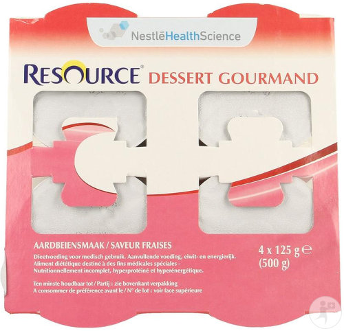 Nestlé Resource Dessert Gourmand Erdbeergeschmack Becher 4x125g (12311130)